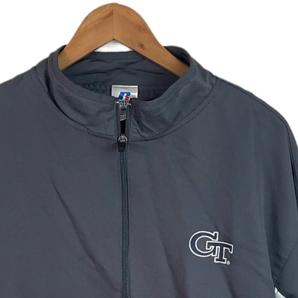 B12 Mens Russell Athletic Georgia Tech Yellowjackets Full Zip Gym Jacket XL - Picture 3 of 5